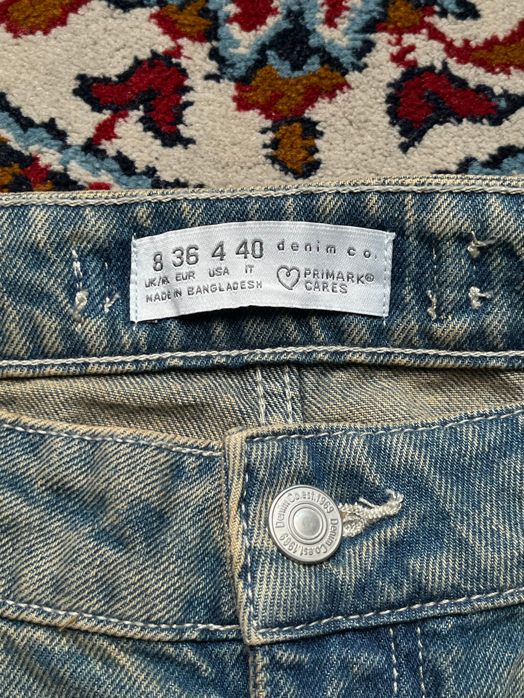 Denim Co Women Light Washed Baggy Cargo Jeans - 26