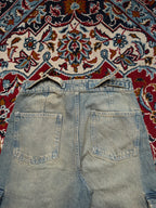Denim Co Women Light Washed Baggy Cargo Jeans - 26