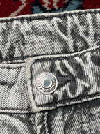 H&M &DENIM Women Acid Washed Grey High Waist Wide Fit Jeans - 28