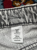 H&M &DENIM Women Acid Washed Grey High Waist Wide Fit Jeans - 28