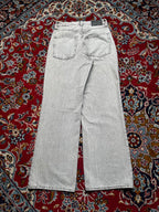 H&M &DENIM Women Acid Washed Grey High Waist Wide Fit Jeans - 28