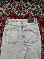 H&M &DENIM Women Acid Washed Grey High Waist Wide Fit Jeans - 28