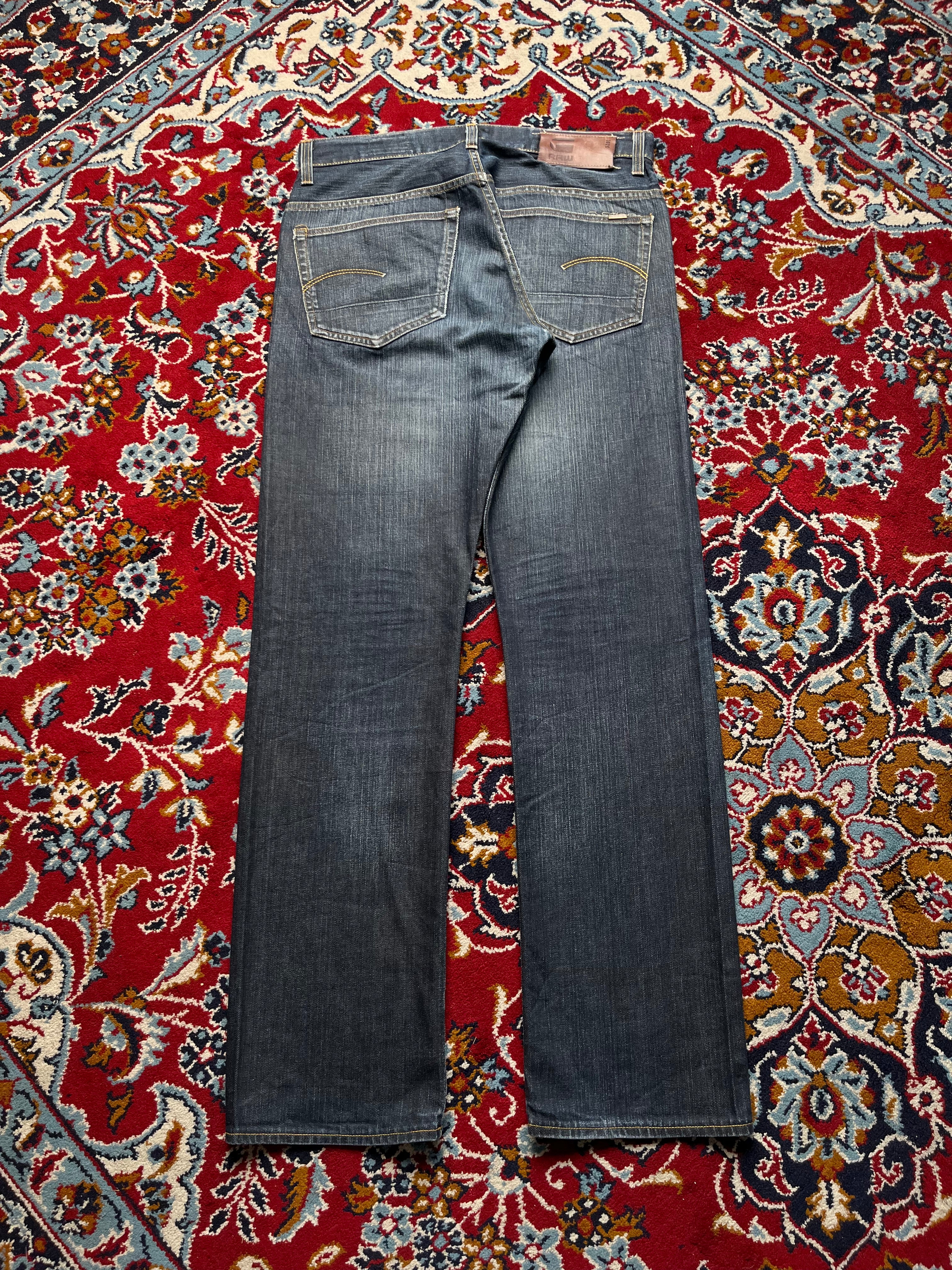 Vintage G-Star RAW 3301 Dark Washed Straight Fit Jeans - 32