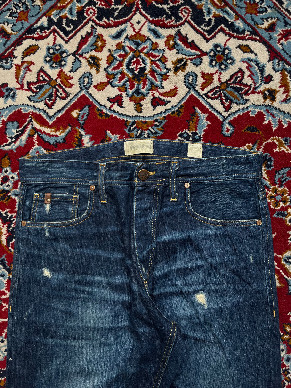 Jack & Jones Vintage Clothing Co. Distressed Medium Washed Jeans - 34