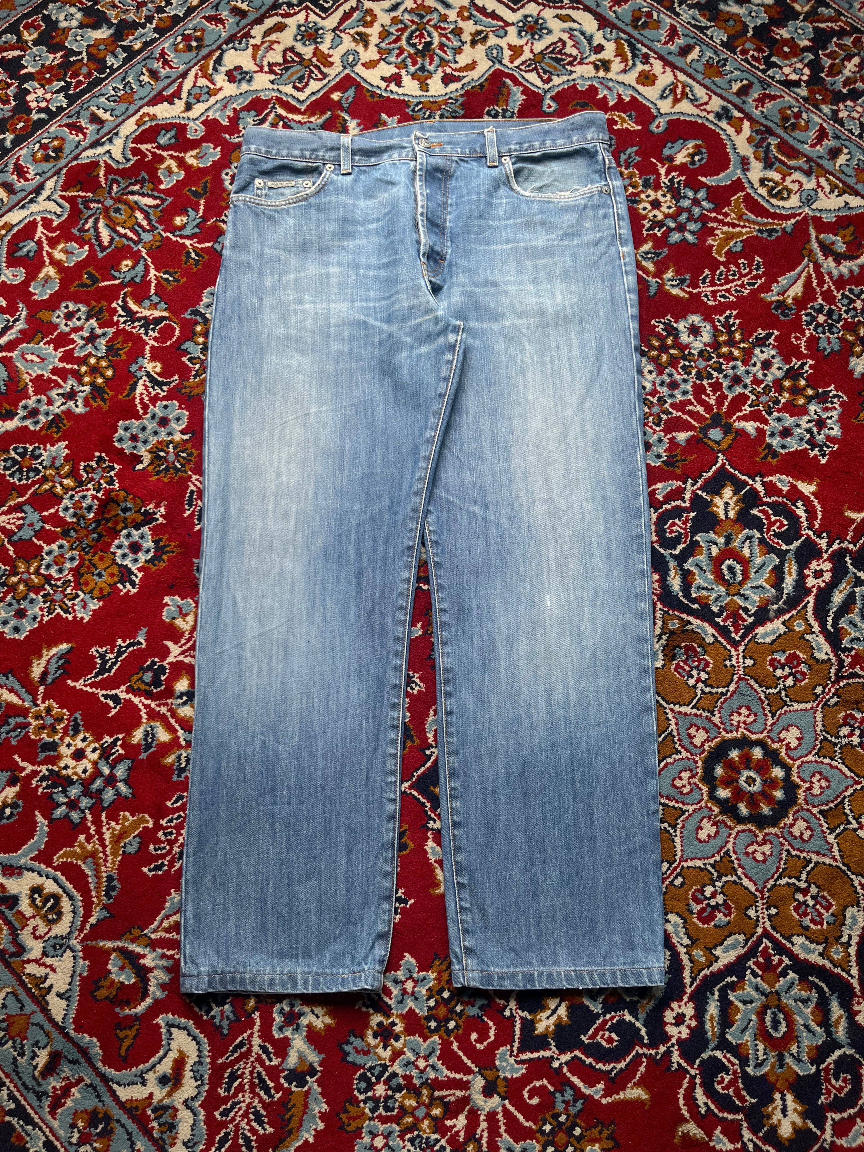 Vintage Calvin Klein Straight Fit Light Washed Jeans - 36