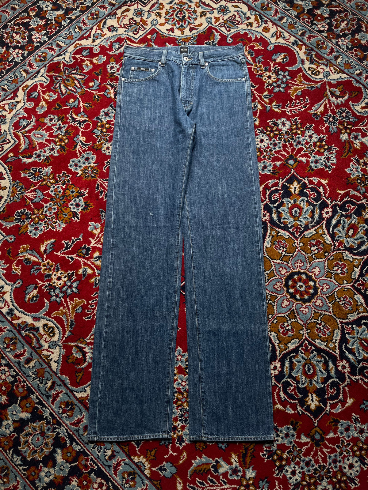 Vintage Hugo Boss Arkansas Straight Fit Medium Washed Jeans - 30