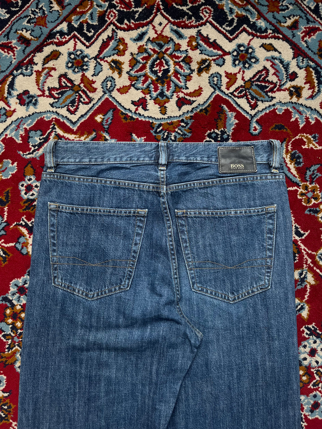 Vintage Hugo Boss Arkansas Straight Fit Medium Washed Jeans - 30