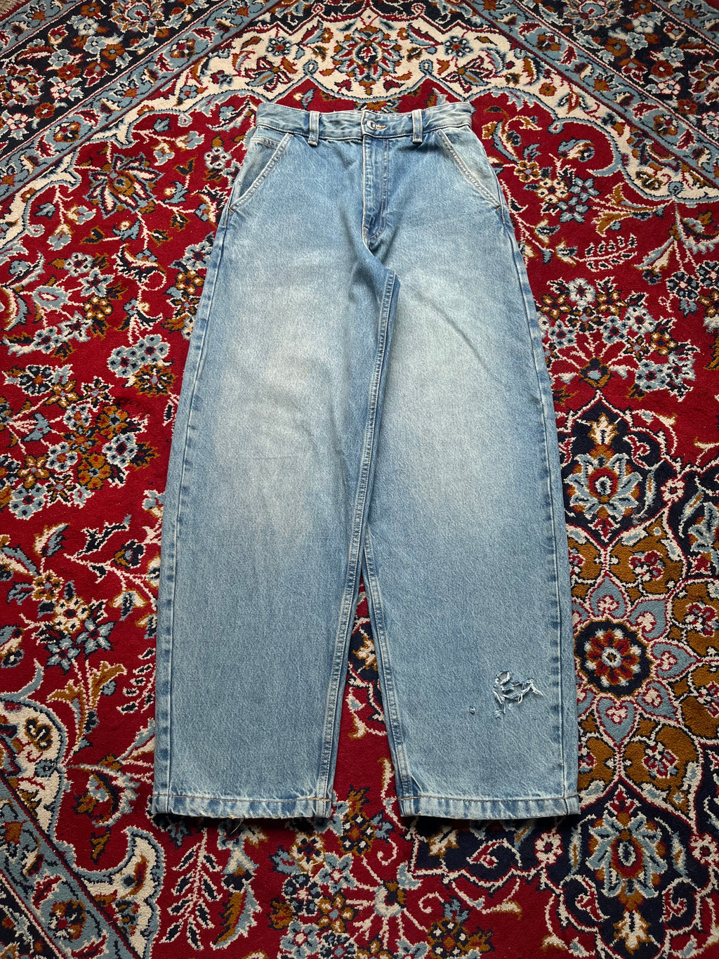 Bershka Distressed Light Washed Balloon Jeans  - 26
