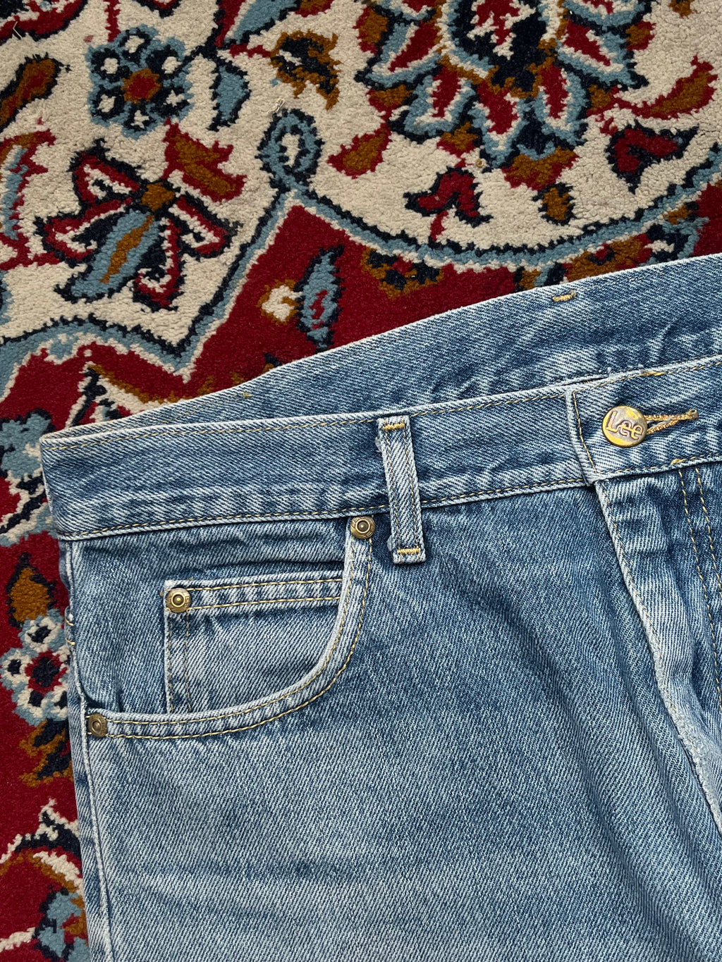 Vintage Lee Regular Fit Light Washed Jeans - 32