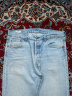 Levi's Premium 501 Original Fit Light Washed Straight Fit Jeans - 34