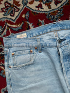 Levi's Premium 501 Original Fit Light Washed Straight Fit Jeans - 34