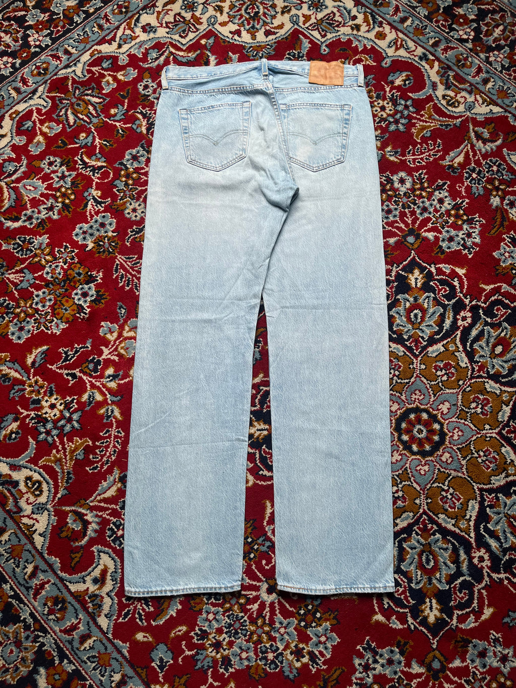 Levi's Premium 501 Original Fit Light Washed Straight Fit Jeans - 34