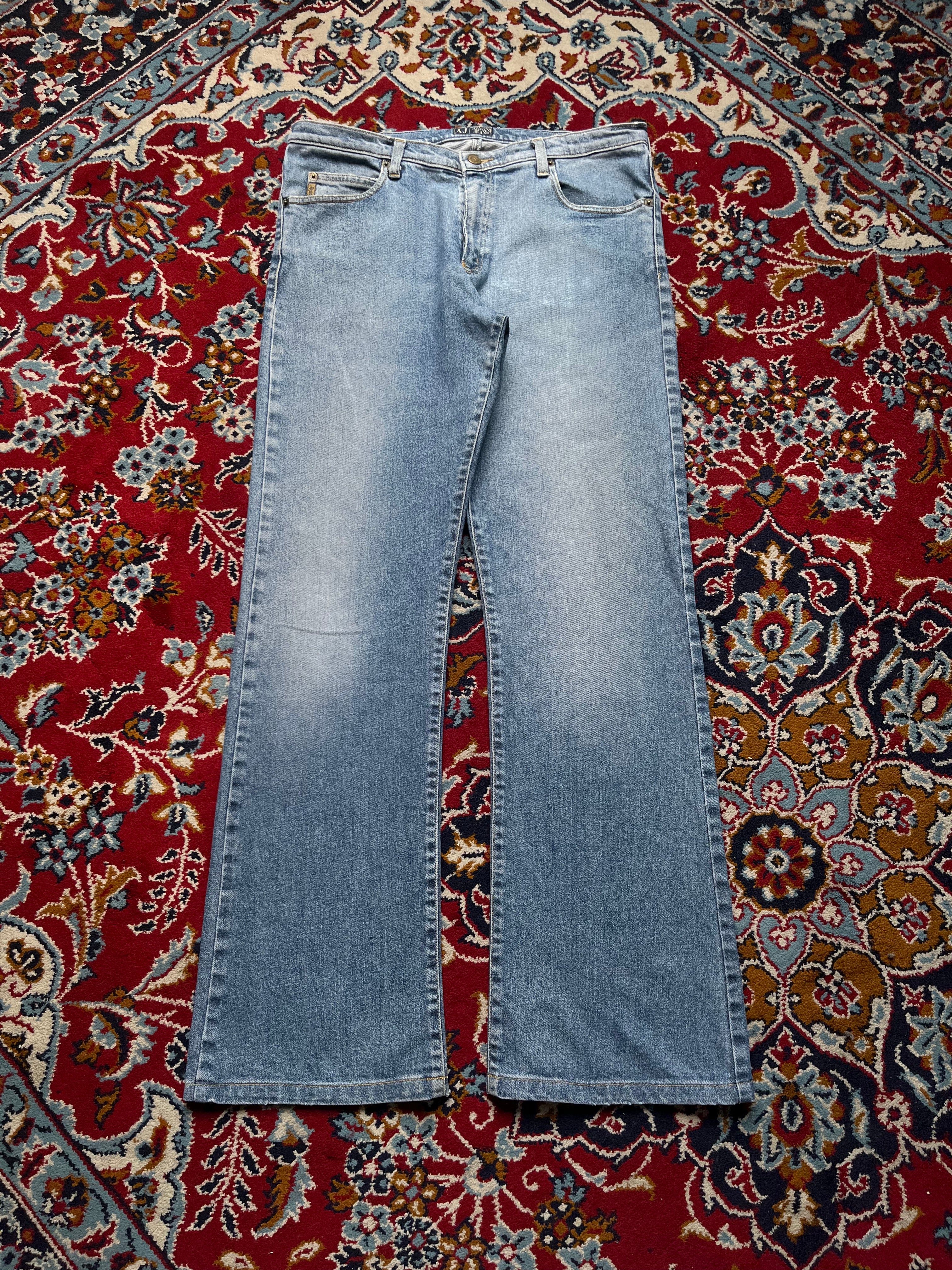 Vintage Armani Jeans Comfort Fit J03 Light Washed Bootcut JEANS - 32