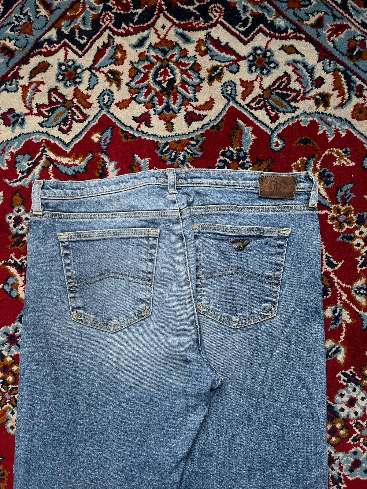 Vintage Armani Jeans Comfort Fit J03 Light Washed Bootcut JEANS - 32