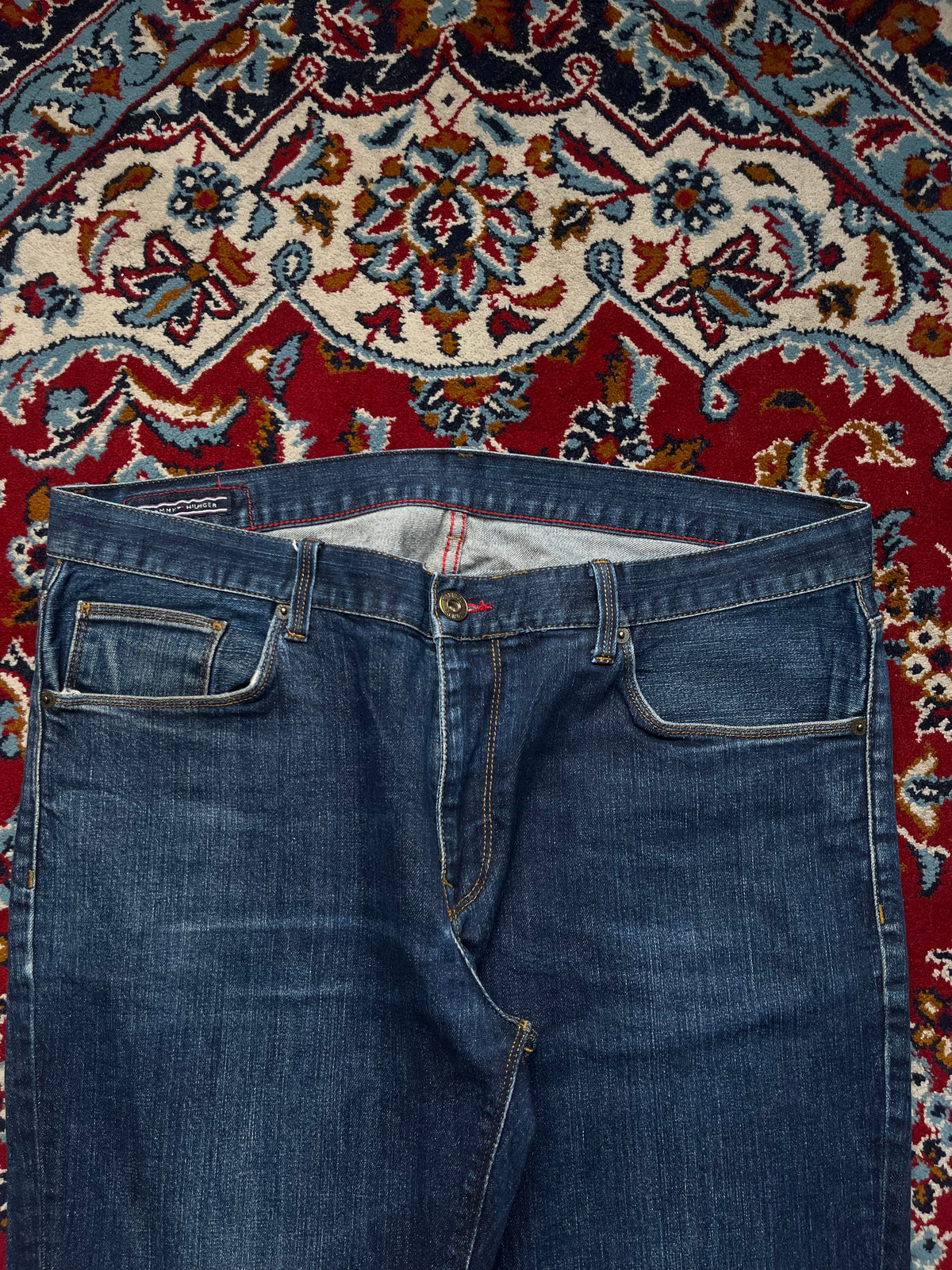 Tommy Hilfiger Denton Straight Fit Dark Washed Jeans - 36