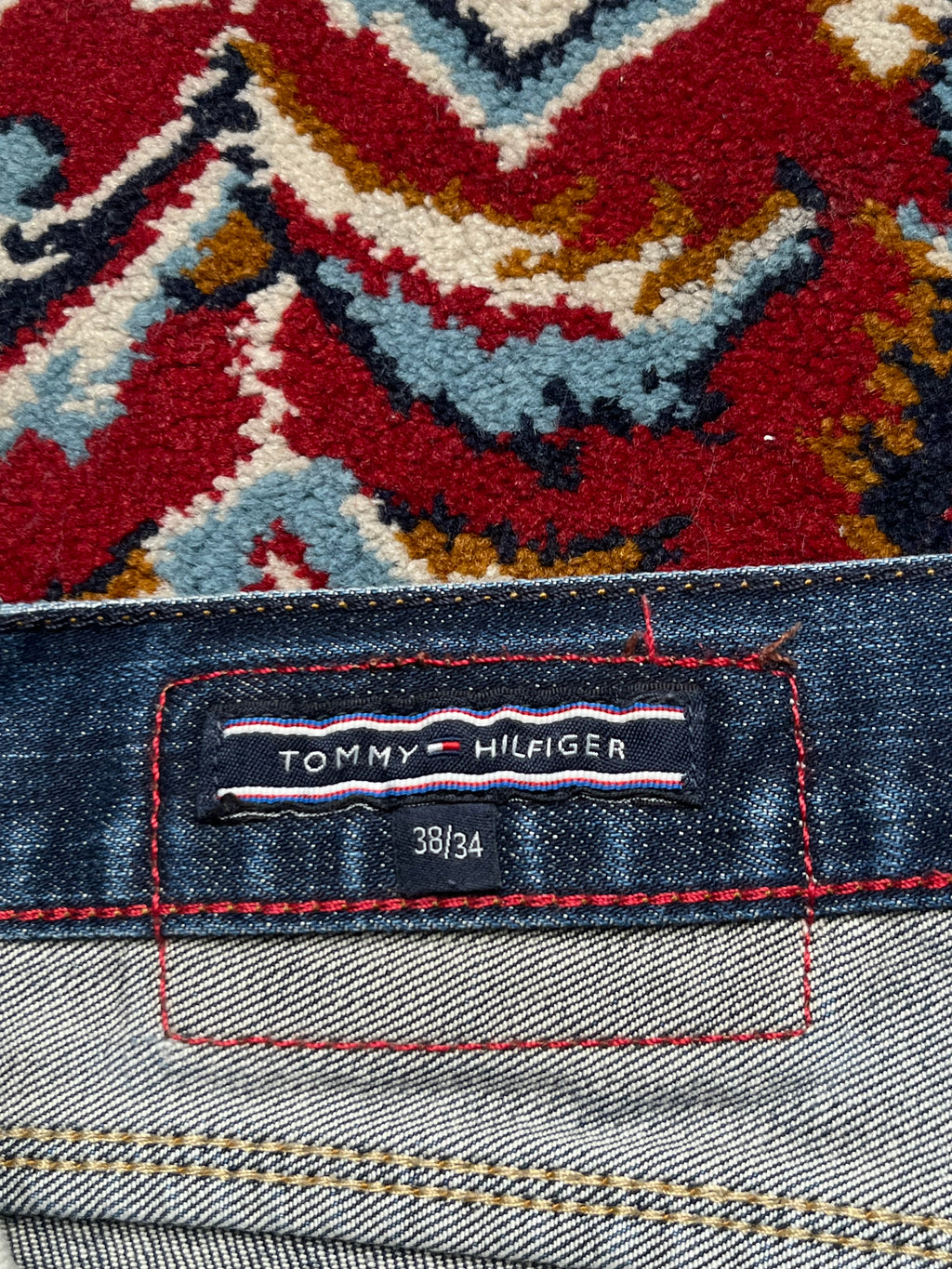 Tommy Hilfiger Denton Straight Fit Dark Washed Jeans - 36