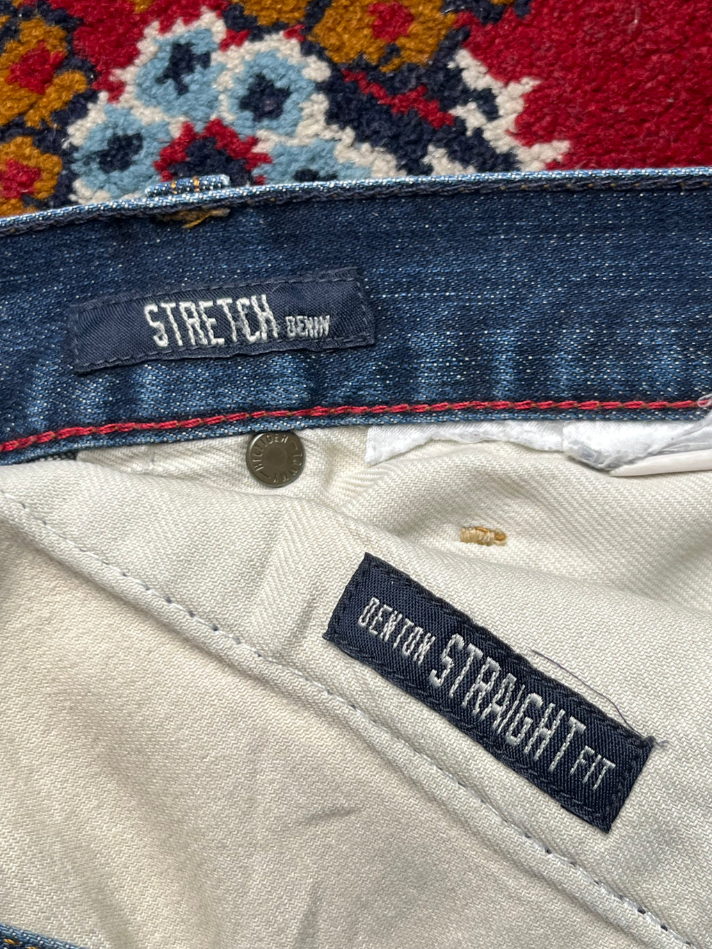 Tommy Hilfiger Denton Straight Fit Dark Washed Jeans - 36