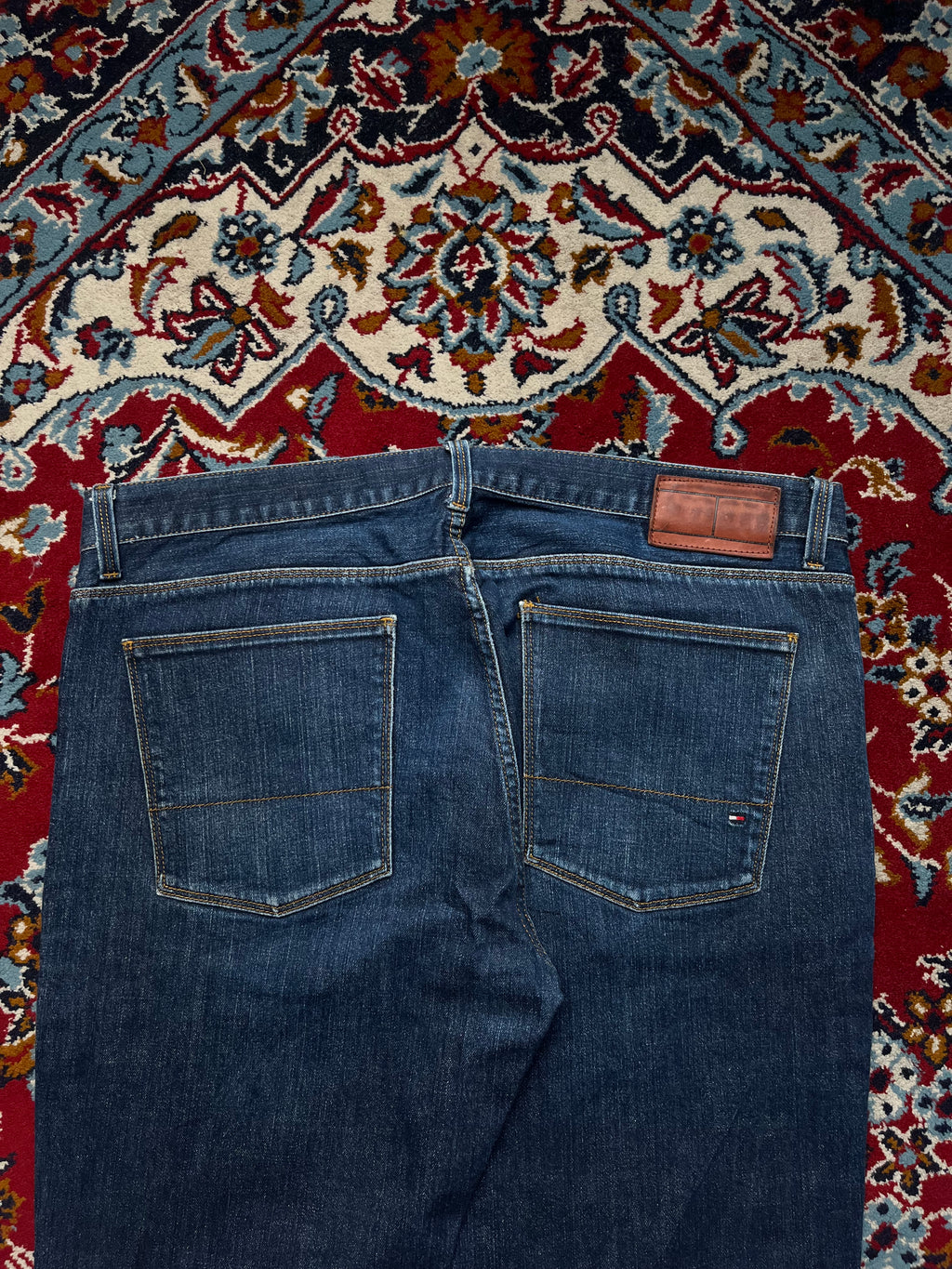 Tommy Hilfiger Denton Straight Fit Dark Washed Jeans - 36