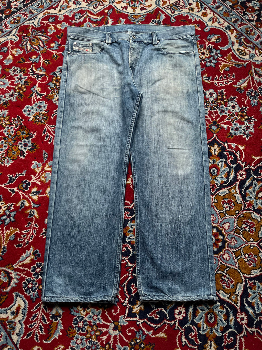 Vintage Diesel Industry Light Washed Straight Fit Jeans - 38