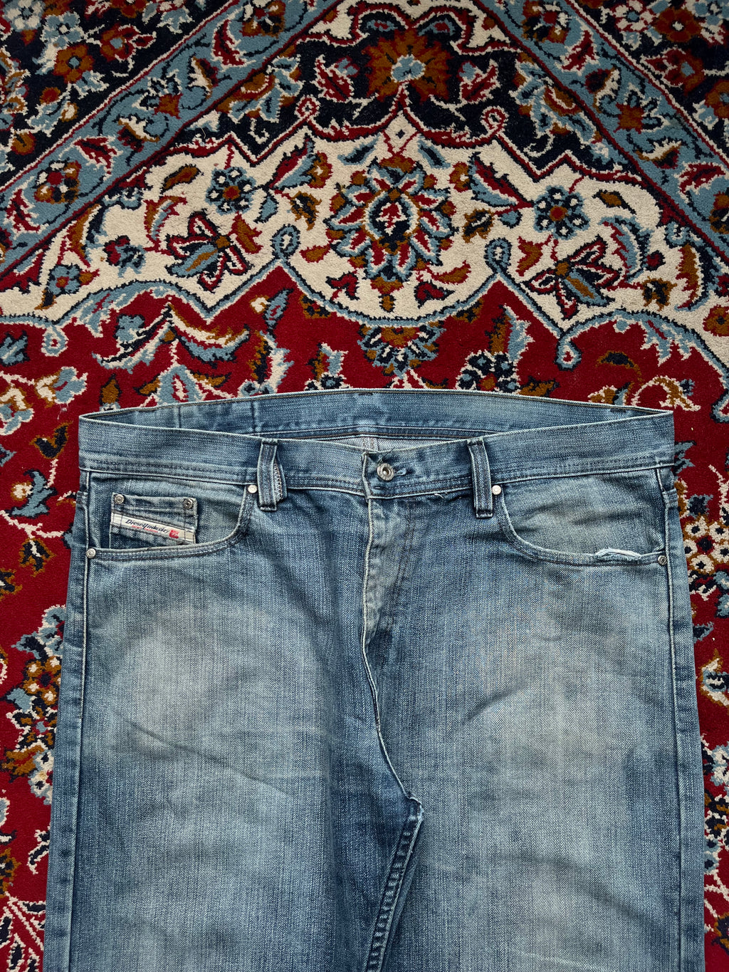 Vintage Diesel Industry Light Washed Straight Fit Jeans - 38