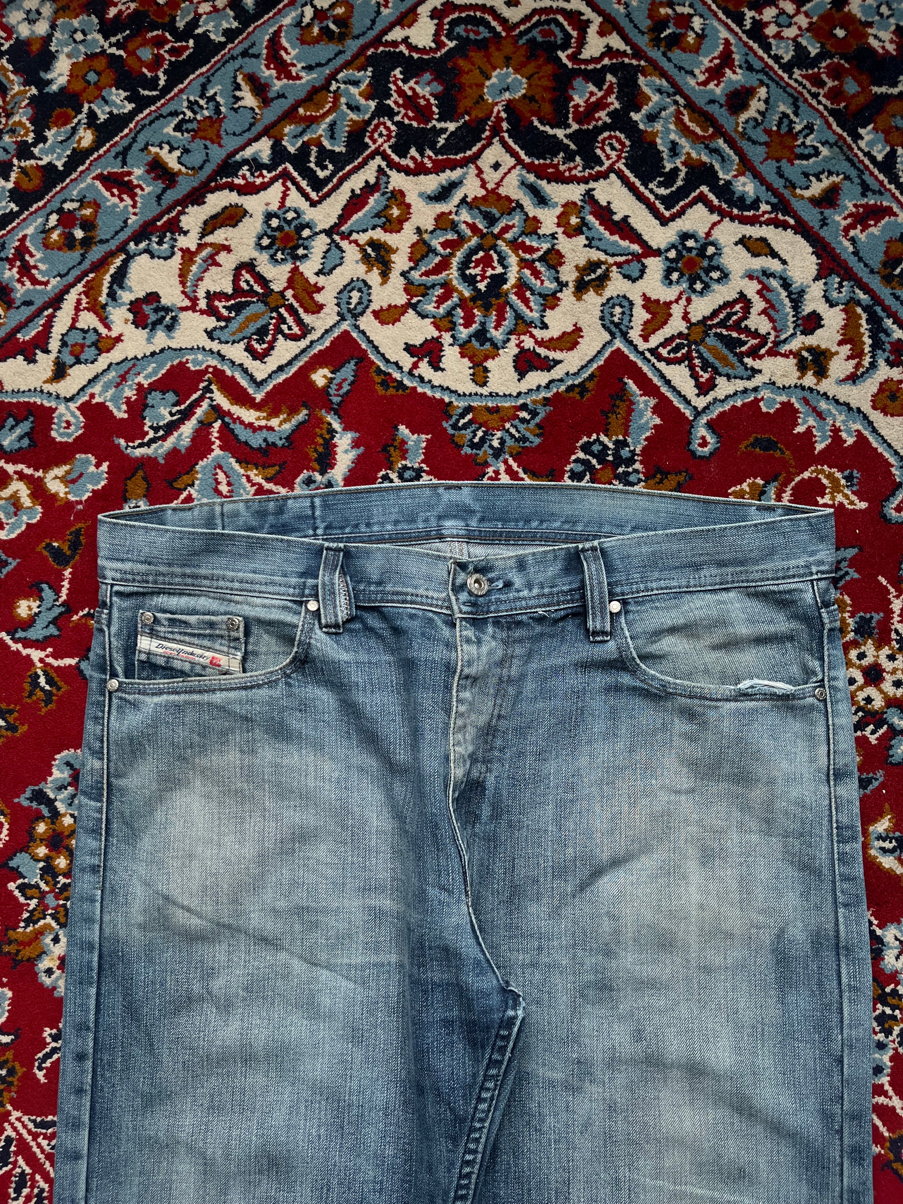 Vintage Diesel Industry Light Washed Straight Fit Jeans - 38