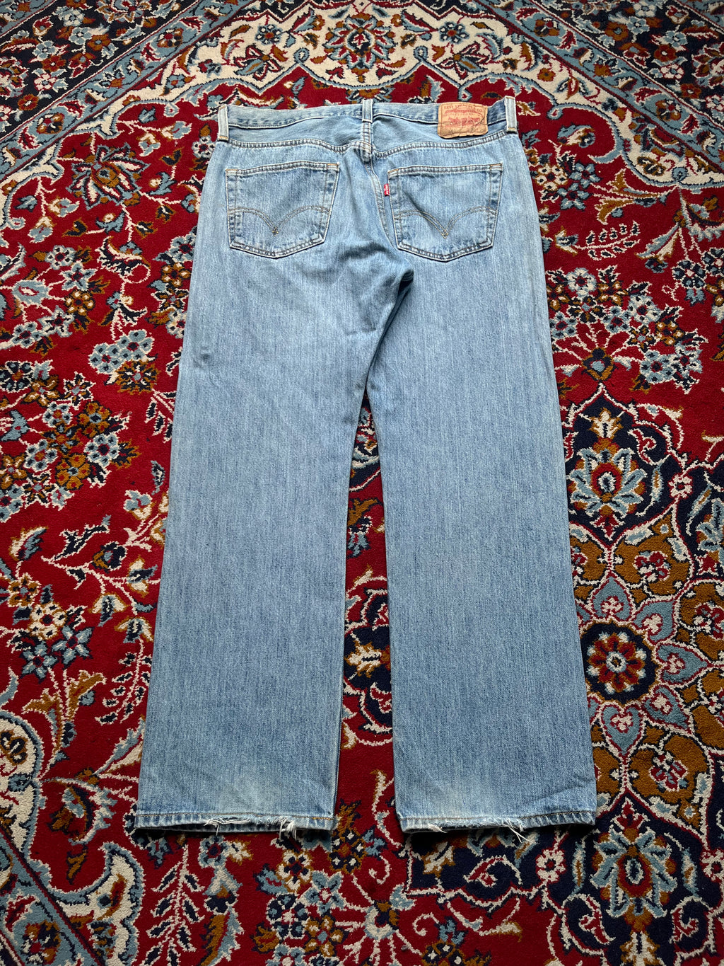 Vintage Levi's 501 Light Washed Straight Fit Jeans - 34