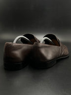 Hugo Boss Dark Brown Leather Penny Loafers - 42.5