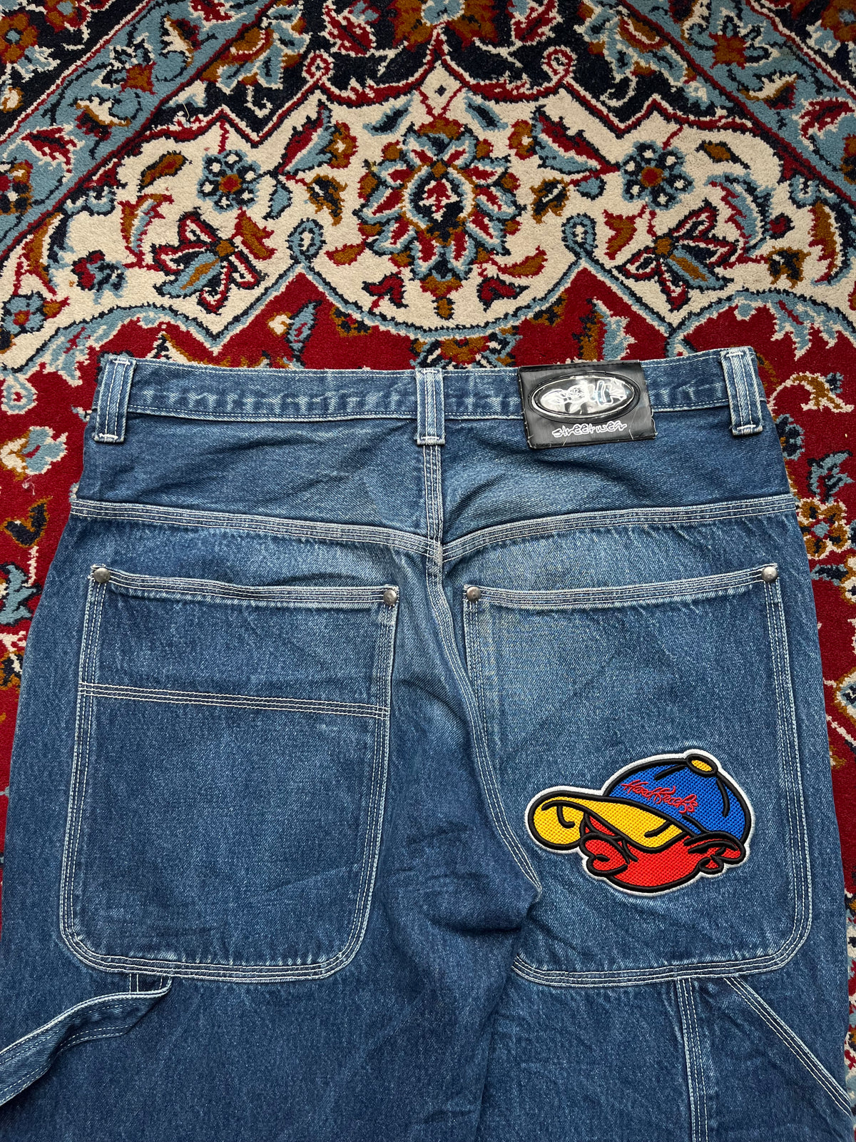 SOHK School of Hard Knocks Vintage Embroidered Baggy JEANS - 34