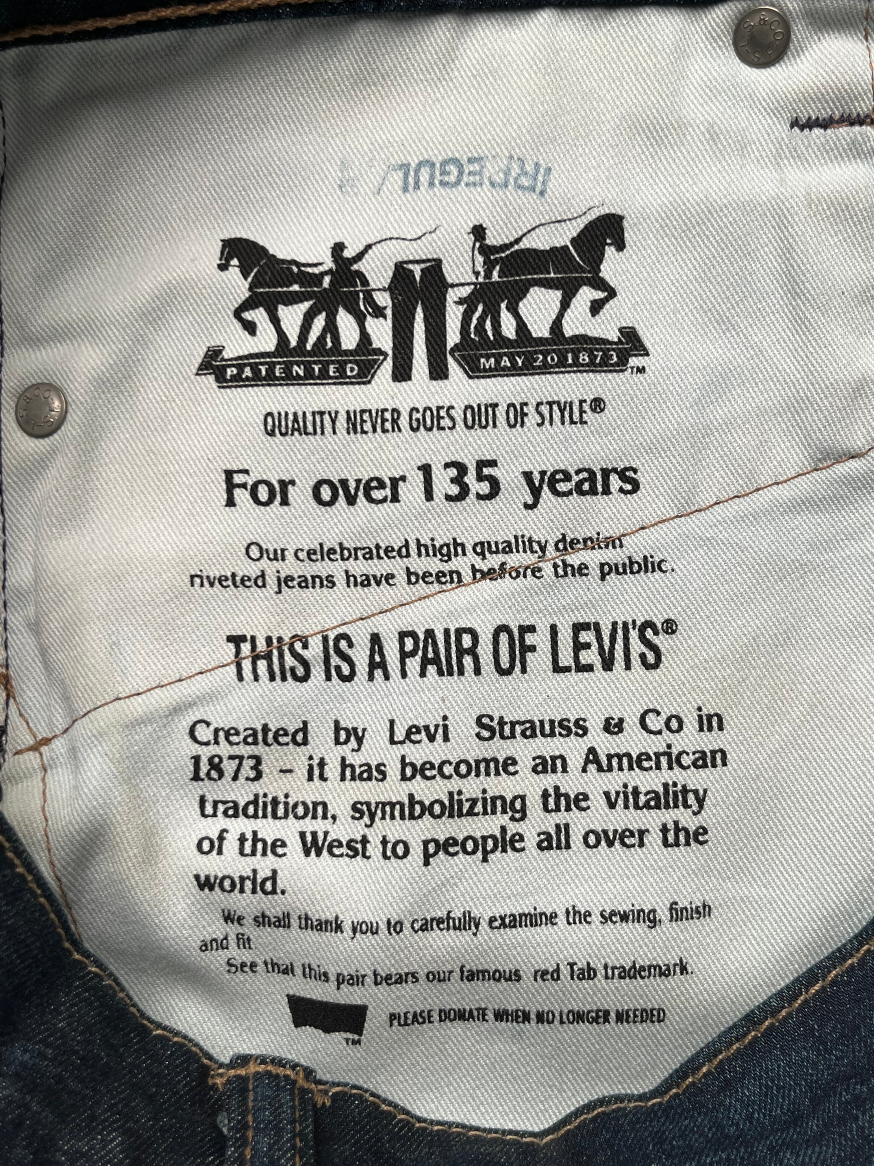 LEVI'S 510 Skinny Fit Dark Washed JEANS - 34
