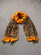 Pashmina Style Animal Print Jacquard Tassel Shawl