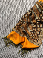 Pashmina Style Animal Print Jacquard Tassel Shawl