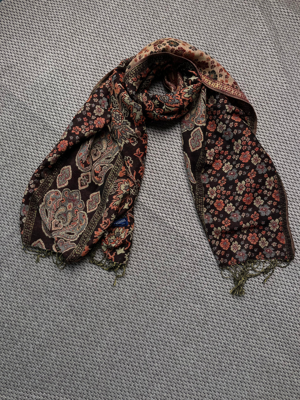 Floral Paisley Cashmere Jacquard Shawl