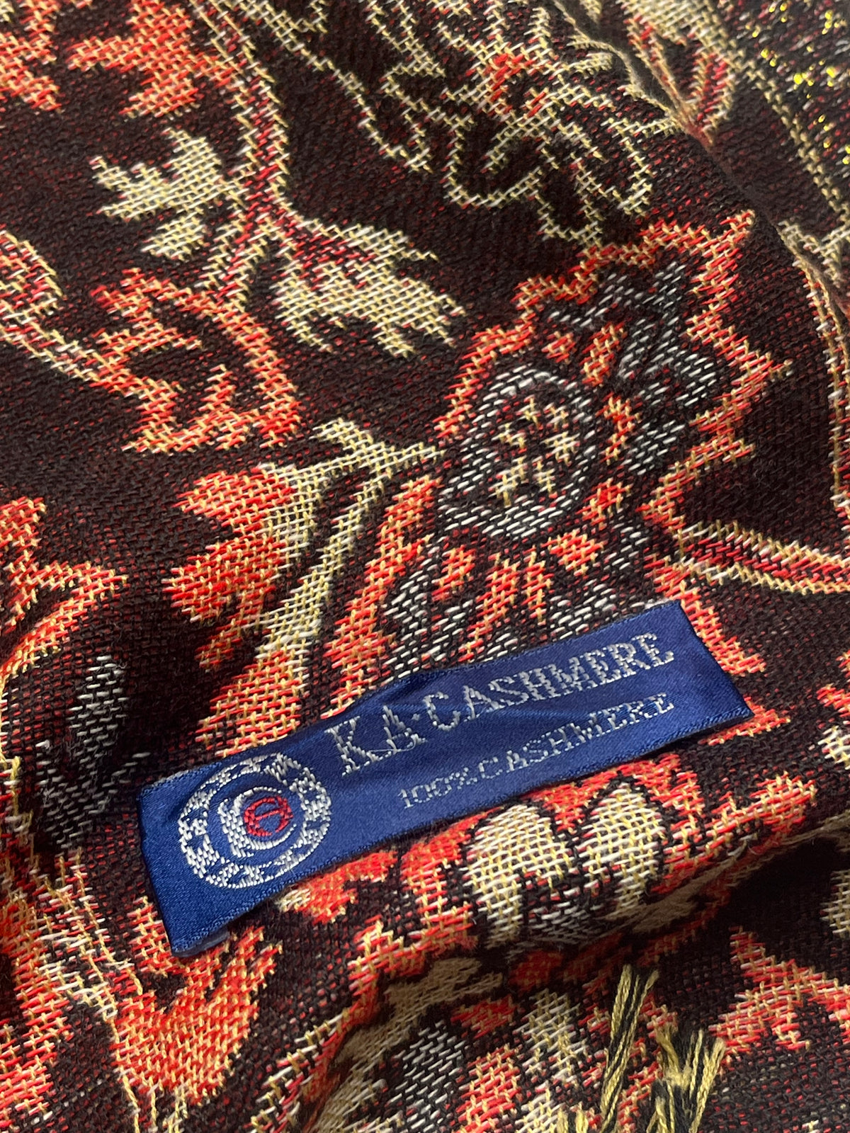 Floral Paisley Cashmere Jacquard Shawl