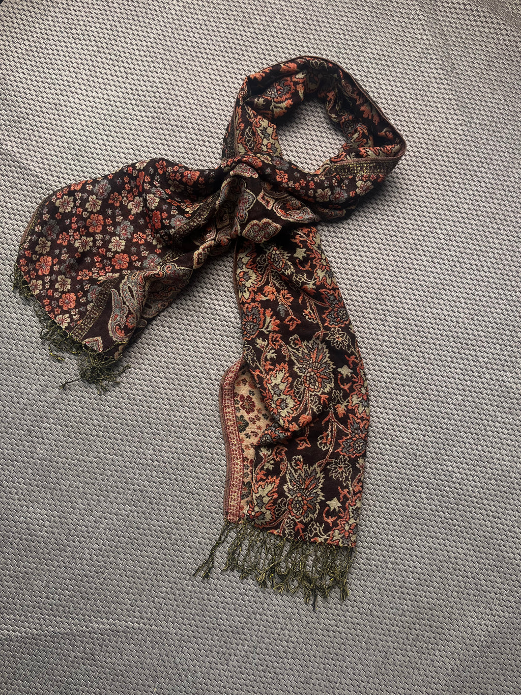 Floral Paisley Cashmere Jacquard Shawl