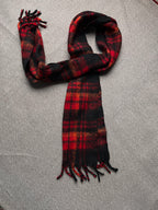 Red & Black Plaid Tartan Wool Warm Muffler