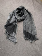GINA Tricolor Block Textured Knit Scarf