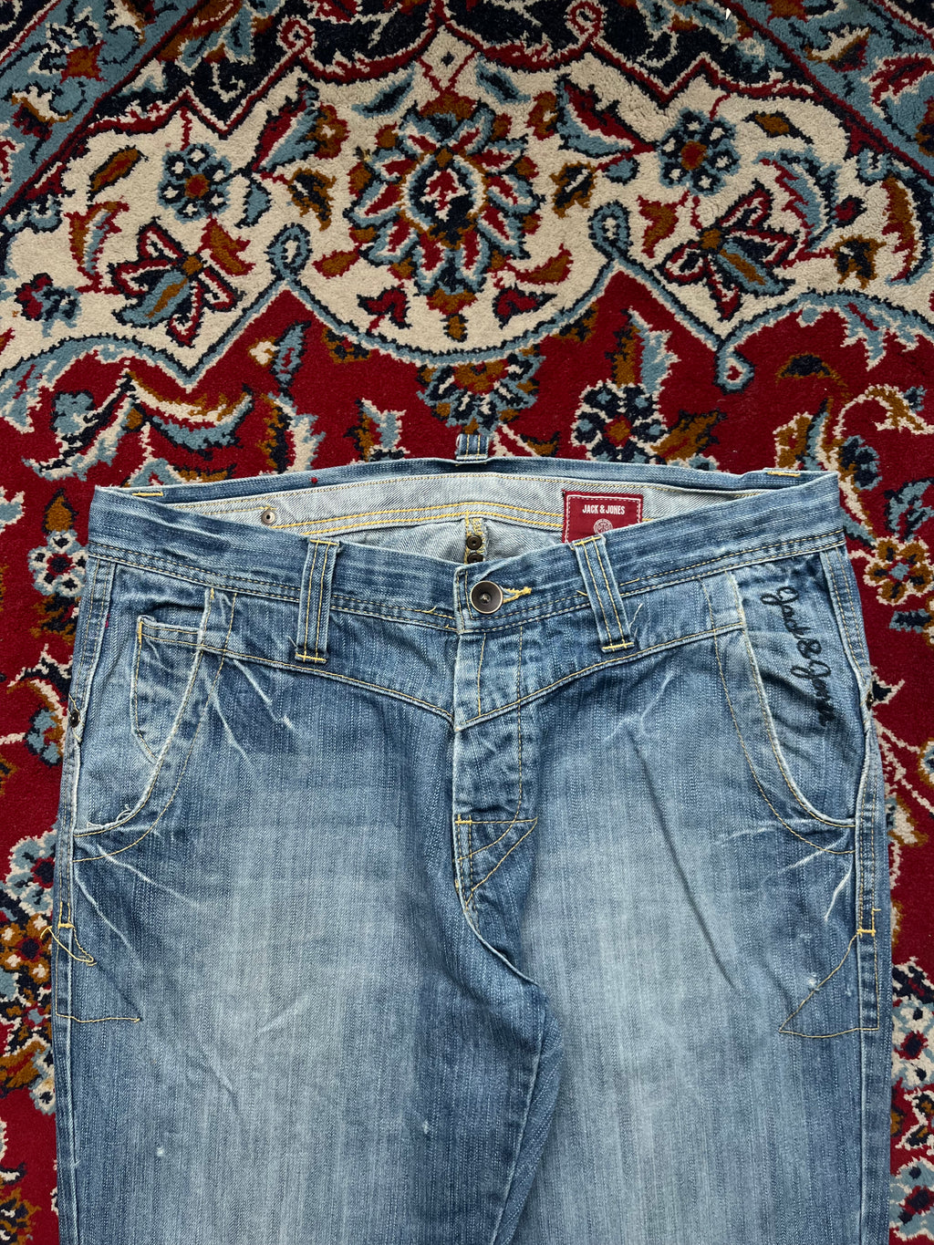JACK & JONES Vintage Flap Pocket Embroidered Bootcut JEANS - 34