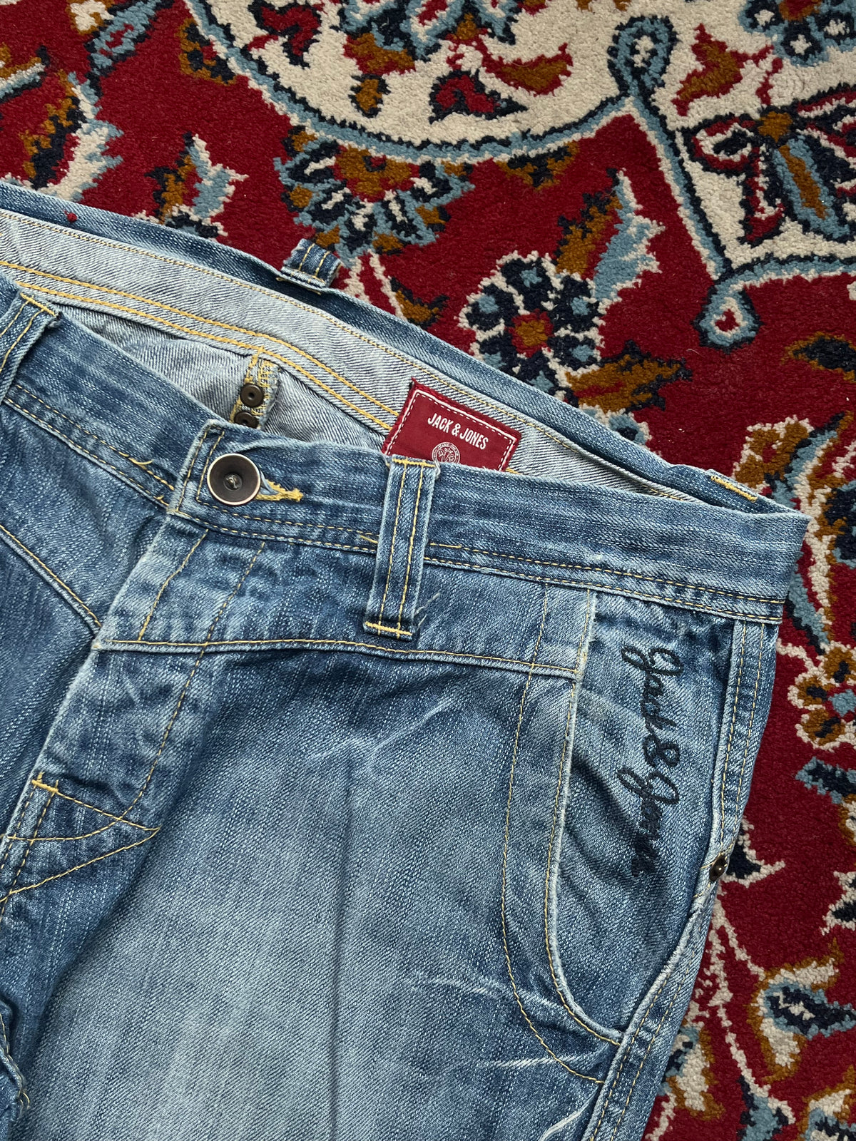JACK & JONES Vintage Flap Pocket Embroidered Bootcut JEANS - 34
