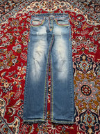 Rock Creek Thick Contrast Stitch Embroidered Straight Fit JEANS - 30