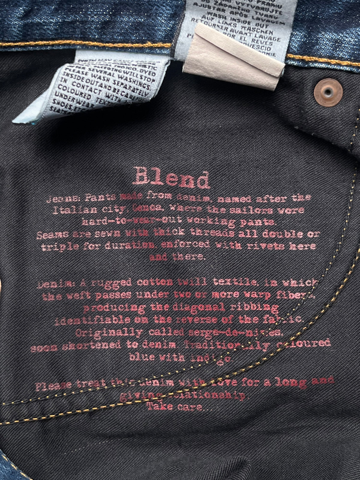BLEND Arbeit Dark Washed Bootcut JEANS - 30