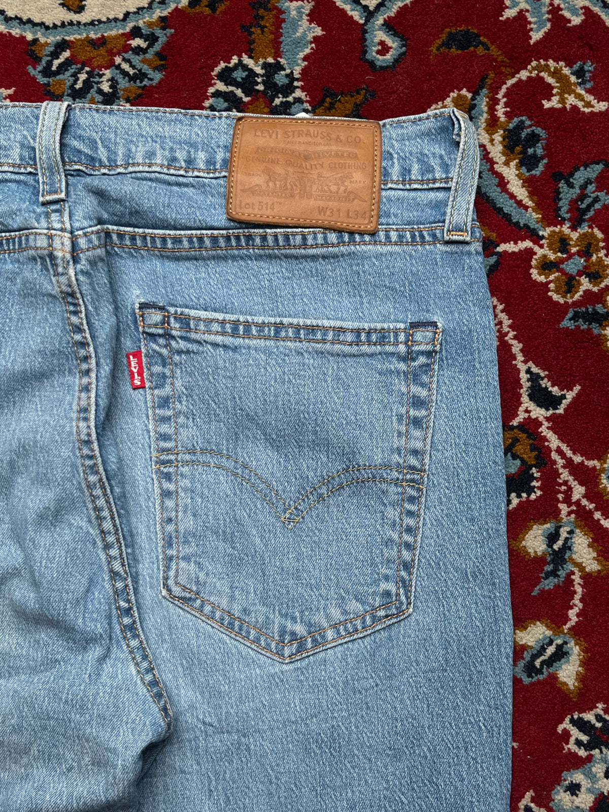 LEVI'S lot 514 Premium Light Washed Straight Fit JEANS - 30