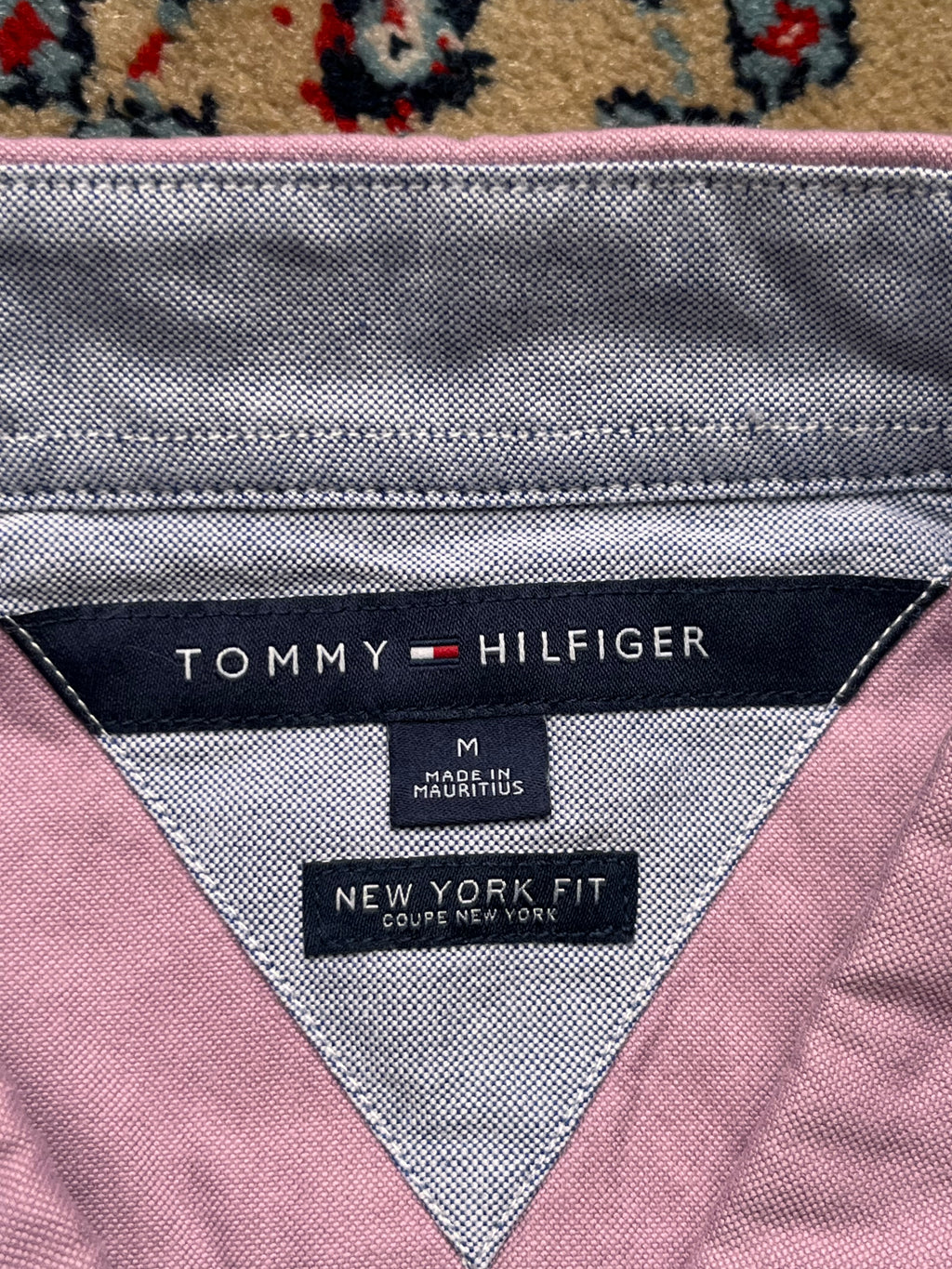 Tommy Hilfiger New York Fit Pink Oxford Button Down Shirt - L