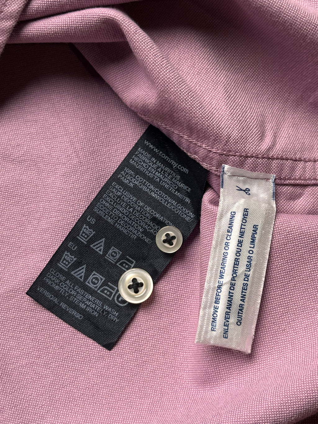 Tommy Hilfiger New York Fit Pink Oxford Button Down Shirt - L