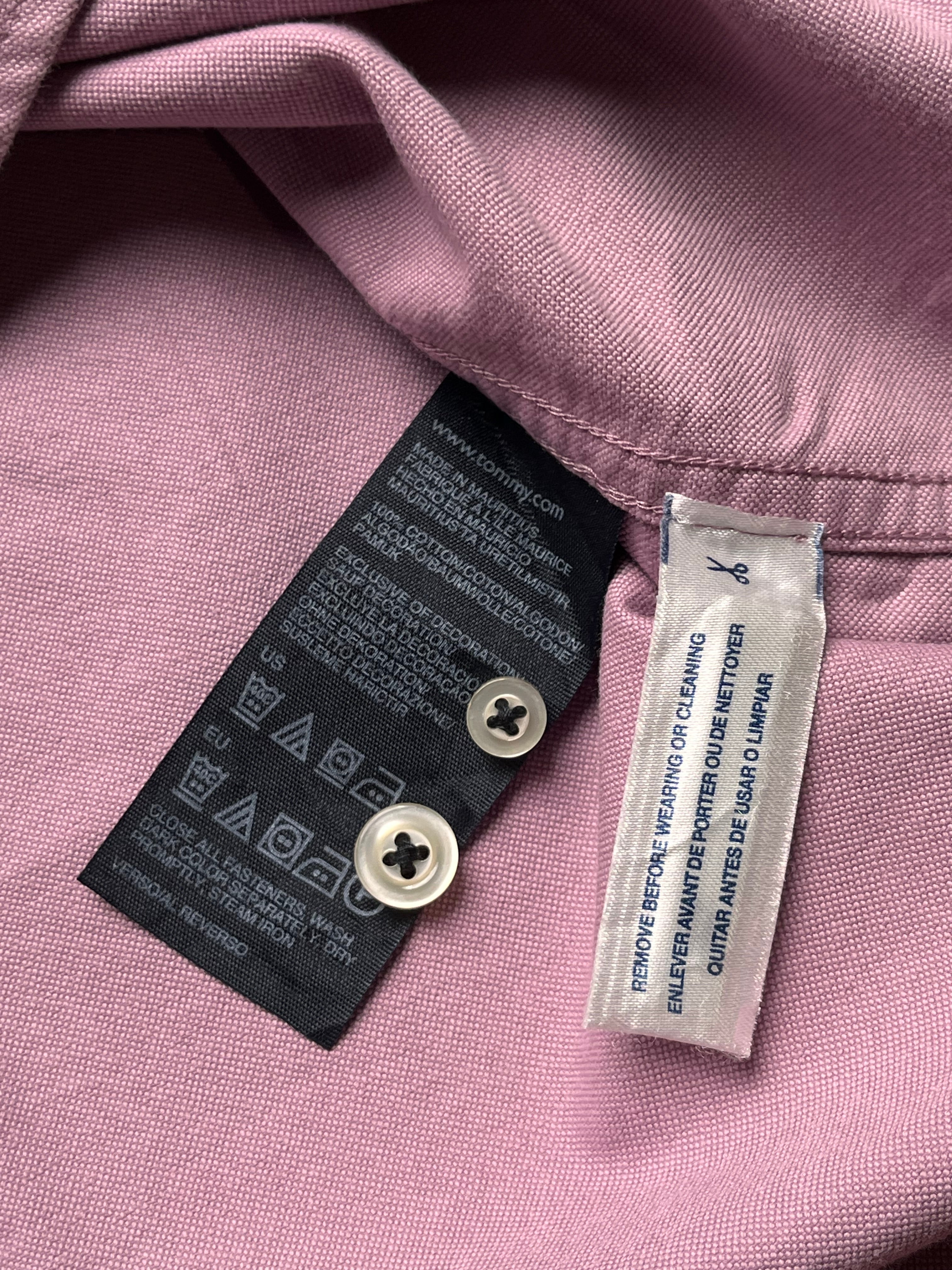 Tommy Hilfiger New York Fit Pink Oxford Button Down Shirt - L