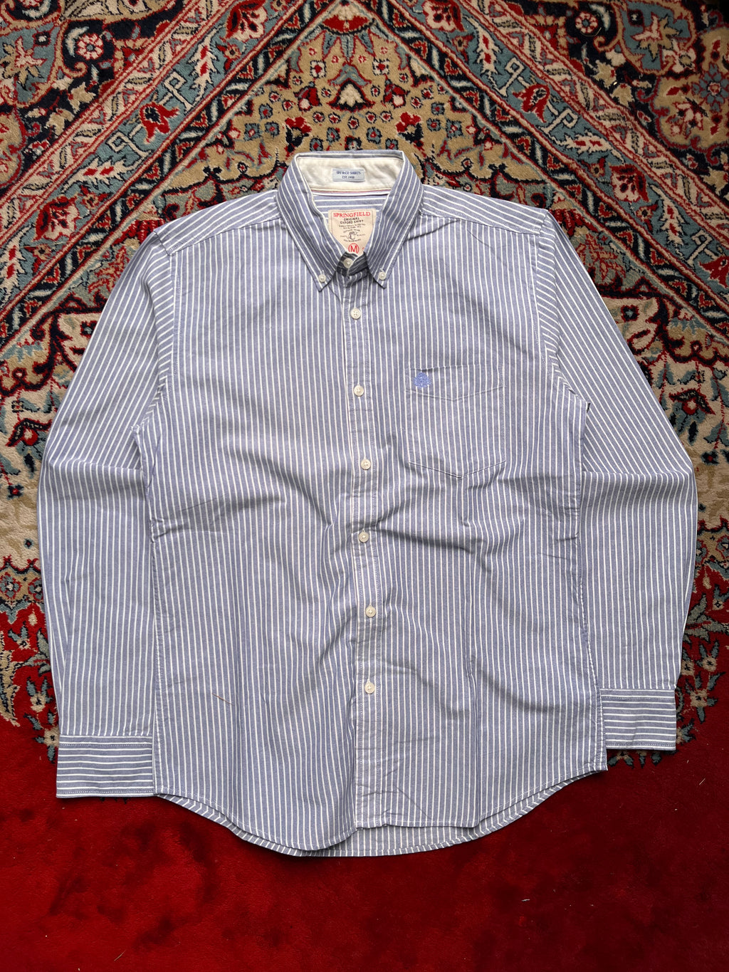Springfield Regular Fit Striped Oxford Button Down Shirt - L