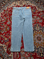 Vintage WRANGLER 97602LB Light Washed Straight Fit JEANS - 34