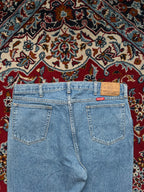 Vintage WRANGLER 97602LB Light Washed Straight Fit JEANS - 34