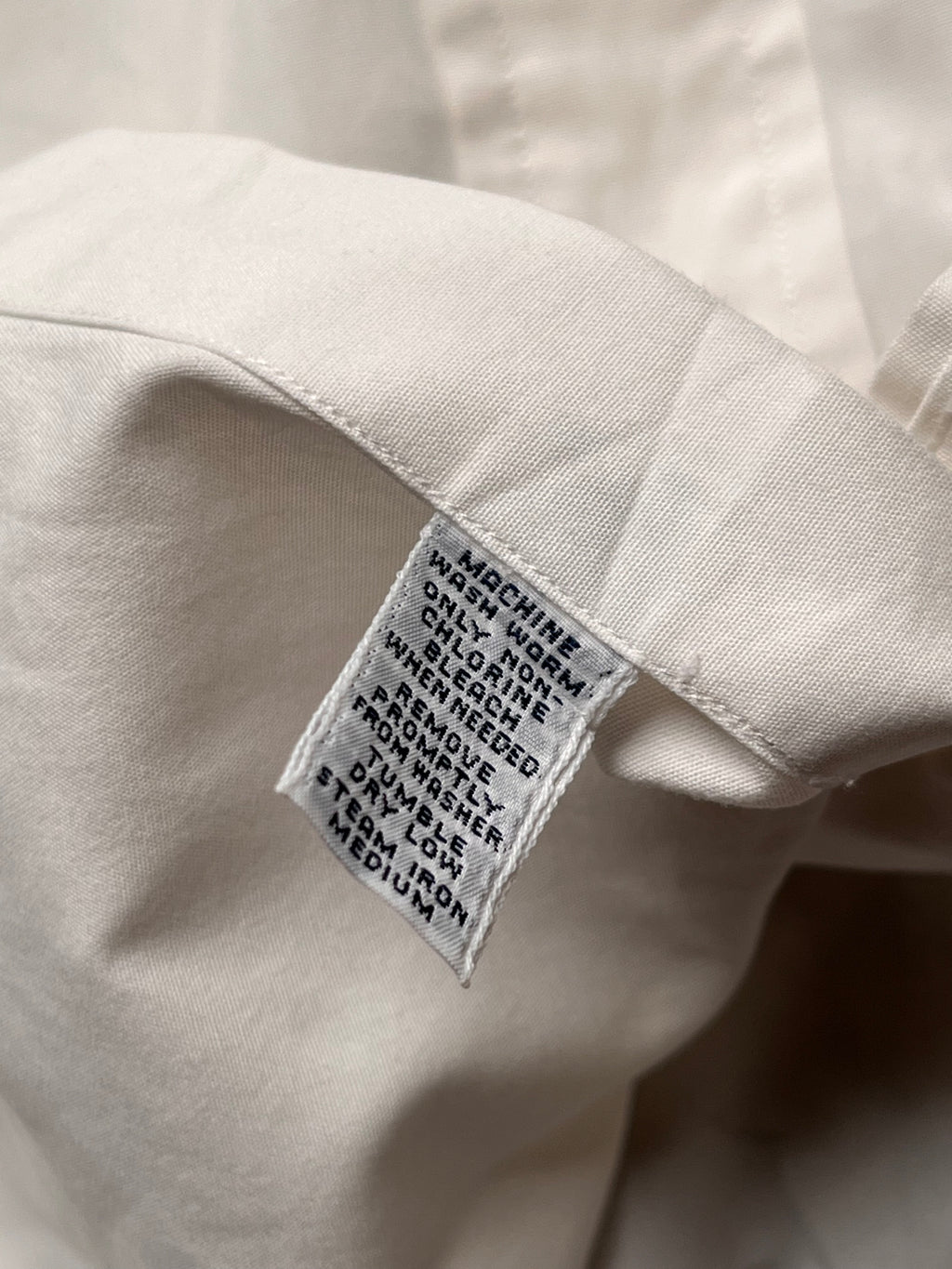 POLO Ralph Lauren Classic Fit White Solid Cotton Oxford Button Down Shirt - L