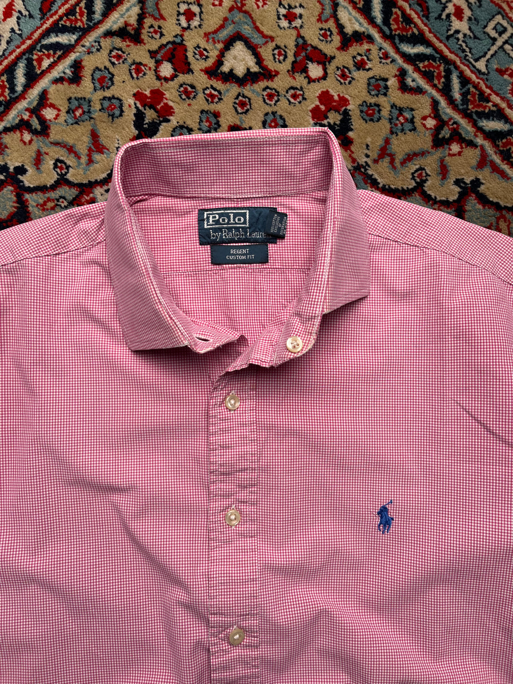 Polo Ralph Lauren Pink Gingham Custom Fit Button Down Shirt - XL