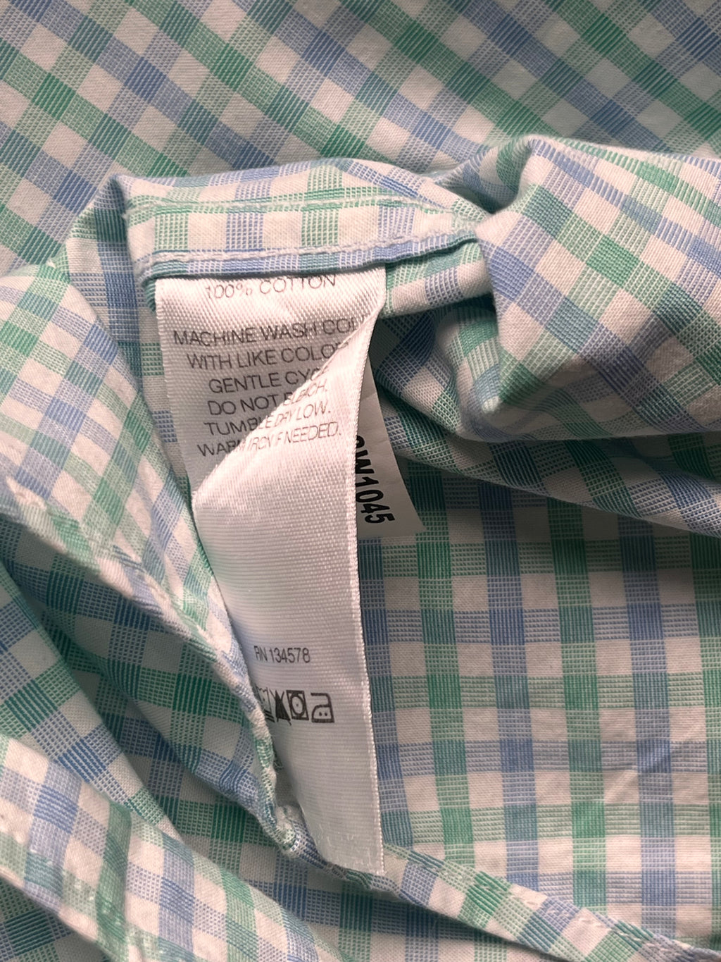 Vineyard Vines Green Blue Plaid Check Button Down Shirt - M